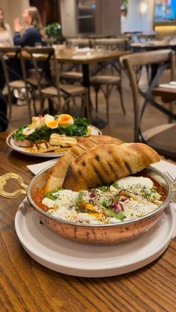Delicious shakshuka dish at Brother Marcus, perfect for Sunday brunch in London.