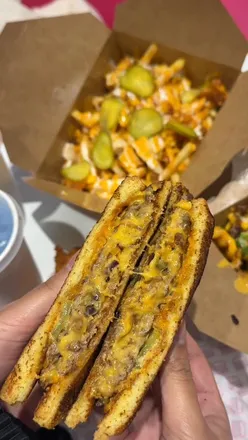 Delicious smash beef toasties served at Smacks in Glasgow, showcasing mouthwatering flavors @eat_smacks