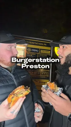 Delicious burgers at Burger Station in Preston, showcasing Nashville flavors and vibrant atmosphere.