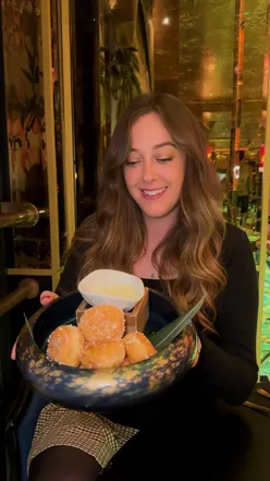 Samurai Set Menu at The Ivy Asia, featuring kimchi fritters, gochujang chicken, and passionfruit doughnuts, Leeds.