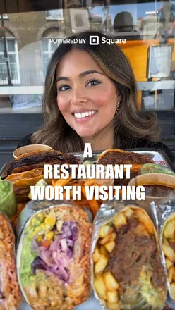 People discussing dining habits and restaurant loyalty in a vibrant outdoor setting, promoting Square's research findings.