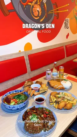 Delicious halal Asian dishes, including Salt & Pepper Platter, Chicken Katsu Curry, and Beef Noodle Soup at Dragons Den Kitchen.