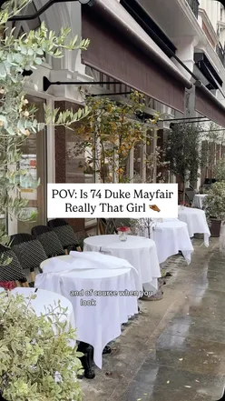 Chic lunch at 74 Duke Mayfair, perfect for girly dates and luxury dining in London.