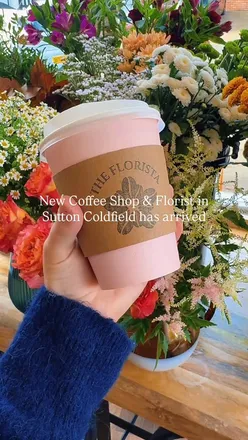 New coffee shop and florist, The Florista, in Sutton Coldfield, offering coffee, flowers, and delicious cakes.