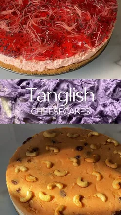 Homemade Tamil cheesecake recipe on display, showcasing delicious layers and vibrant toppings. #tamilfood #dessert