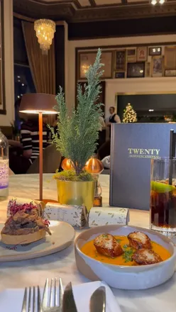 Beautiful festive dining at Twenty Princess Street, Edinburgh, featuring stunning views and delicious three-course menu.