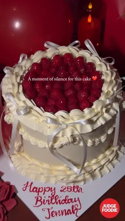 Elegant pistachio birthday cake with fresh cream and roses from Kremabakehouse, Edinburgh - perfect for celebrations!