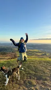A short video showcasing a hike up to the summit of Twmbarlwm in South Wales, featuring scenic views, historical context about the Iron Age fort, and a family-friendly atmosphere.