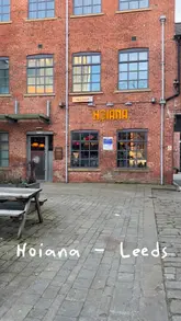 A short, casual review of Hoiana, a Vietnamese restaurant in Leeds. The video features shots of the restaurant's exterior and interior, a variety of dishes including a sharing platter and Pho, and the creators enjoying their meal.