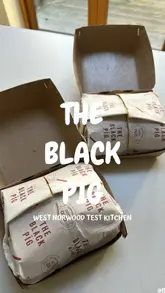 The video provides a quick, engaging look at The Black Pig's test kitchen location. It captures the exterior, the queue, the 'hole in the wall' ordering system, and provides close-up shots of the sandwiches, effectively communicating the takeaway-only nature of the venue.