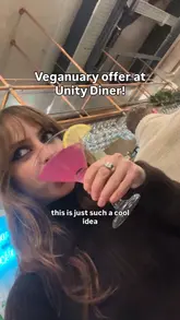 Veganuary offer at Unity Diner, featuring delicious plant-based meals and special guest @fatgayvegan in London.