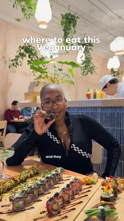 where to eat this Veganuary: ep.3 w/ @weareima 🍱
📍exmouth market, clerkenwell

Ima is a cute mainly vegan sushi spot originating from trading at markets to now having their own place Exmouth Market! It’s a perfect place to take your non vegan friend. 

✨stand out dishes✨ for me were: 
- sesame butternut squash on toast (prawn toast vibes)
- chick-n karaage 
- spring rolls 
- spicy ‘salmon’ roll 
- mango-kissed ‘tuna’
- biscoff cheesecake 

✨stand out dishes✨ for sister were: 
- sesame butternut squash on toast 
- mango-kissed ‘tuna’
- spicy ‘salmon’ roll 
-miso black ‘cod’ roll 

[pr invite]