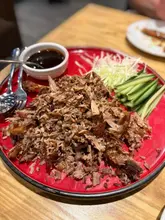 Delicious half duck pancakes at Amaysia Restaurant, Newcastle upon Tyne, perfect start to the New Year.