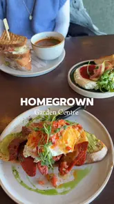Brunch at Homegrown Garden Centre in Glasgow featuring Mexican Benedict, lemon & thyme club, and locally sourced ingredients.