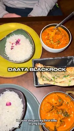 Delicious dishes enjoyed at Daata Restaurants in Dublin, showcasing vibrant food and a lively dining atmosphere.