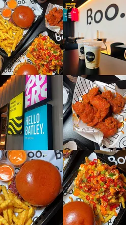 @boo_batley📍Batley

Have you tried @boo_batley? Home of burgers, fries and shakes @boo_batley have got a delicious range of smash burgers, loaded fries and sides to choose from. 

This is not my first visit @boo_batley - their thin beef patties with the crispy edges are well seasoned and when  served with their rustic or soggy fries makes the perfect burger meal. Or you can go a step further and opt for the chicken or cheeseburger loaded fries and add some wings or boneless bites to your order. If you’re wanting to mix it up try out their Chicken or Fried Halloumi Burger and the Shakes are 💯.

I tried the following items from their menu:
👉 Smoky Burger - the addition of crispy beef bacon and grilled onions 🤩.
👉 Haystack Burger - this was a monster of a burger with crispy onion strings 👌.
👉 Loaded Chick Fries - a generous portion with crispy fried chicken 🙌.
👉 Boneless Bites - available in 4 flavours and I think I may have tried them all. Saucy, tender and succulent 😍. 
👉 Chocolate and Lotus Biscoff Milkshakes - thick, creamy and perfect for dipping your fries - if you haven’t yet tried this; I say you MUST!! 

Located @thebatleyplaza, you can choose to dine in or take away (inc delivery options) and make sure to check out their IG for some great offers on their menu 🙌.

AD|PR

🍗: Boo.
📍: Alfreds Way, Batley, WF17 5DR
✅: HALAL menu.

➡️ Let me be your guide to ALL things FOOD and TRAVEL related. HIT FOLLOW for more ❤️.
.
.
.
#smashburger #booburger #halal #burgers #boo 

Batley| halal food| reels| food videos| batley plaza| burgers| smash burger| chicken burger| tenders| wings| cheeseburger| batley eats| batley foodie| food review| food blogger| fast food