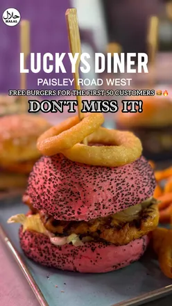 📍 LUCKYS DINER - PAISLEY ROAD WEST @luckysdiner 

Lucky’s Diner is officially opening its doors to the public tomorrow (Wednesday, 14th January on paisley Road west) and they’re giving FREE burgers to the first 50 customers 🍔🔥

I had the chance to attend their soft launch and we tried a variety of items burgers, wraps, wings, and even the kids’ menu. Everything was delicious, but I have to say… the wings were NEXT LEVEL 🤤 Definitely going back just for those!

The ambiance is beautiful, very diner-style, and the seating area is quite spacious,comfortably fits around 30–40 people. Perfect spot to chill and enjoy good food.

Overall, it was a lovely experience meeting fellow foodies and enjoying such amazing food.
Glasgow, you need to check this place out and don’t miss your chance to grab a free burger tomorrow!

Thank you for having me 🤍✨

📌Everything is Halal ✅
📌Invited 💌

#glasgownews #luckydiner #foodie #halalfood #paisleyroadwest