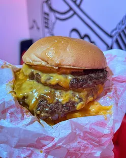 Peanut Butter Bacon Jam burger with bacon butter tenders at Oowee Diner, Bristol—unique and delicious comfort food!