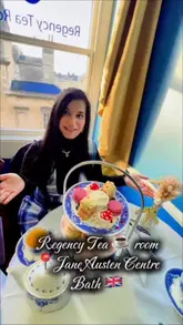 A family-focused vlog showcasing a visit to the Jane Austen Centre in Bath, specifically highlighting the Regency Tea Rooms. The video features the afternoon tea experience, including the 'Mr. Darcy's Afternoon Tea' and the 'Young Lords & Ladies Tea', as well as the immersive activities like dressing up in period costumes.