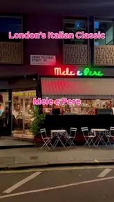A montage-style video showcasing the interior, menu, and various dishes at Mele e Pere, an Italian restaurant in Soho, London.