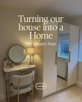 Cozy home decor and furnishings showcased after a January shopping spree for home inspiration and nesting.