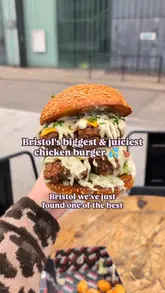 A short-form video review of a chicken burger and tater tots from Gurt Wings in Bristol. The video features the creator presenting the food, a behind-the-scenes look at the frying process, and a taste test.