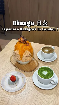 🇯🇵 CUTE JAPANESE SHAVED ICE 🍧 

@hinaga_kakigori  is a cute Japanese cafe where you can get Japanese Kakigori in London ! 

Kakigori is traditional Japanese shaved ice, ultra-fine, fluffy “snow” ice topped with flavoured syrups, fruit and sometimes creams or beans. It melts in the mouth rather than crunching like a slushie. 😋 🍓 

🍧 Their Kakigori is delicate, light shaved ice with creative, refreshing flavours and is well-balanced rather than overly sweet. I like that they have classics such as their Matcha Kakigori, but also seasonals.

🧡 Their seasonal Golden Kaki with Thai milk tea was so delicious ! The sweet kaki jam was so delicious & went well with the Thai milk tea ice. Inside there is some soft rice pudding ! 🤭

They also have drinks, such as Matcha Lattes and other teas; but also some cakes ! 🍵 🍰 

❓: @hinaga_kakigori 
📍 : Fitzrovia 
💷 Prices : ££***
Halal / Veg option : n/a
⭐️ Overall : 5⭐️

Invite #LondonCafe #LondonDesserts #LondonJapaneseDesserts #LondonKakigori #LondonMatcha