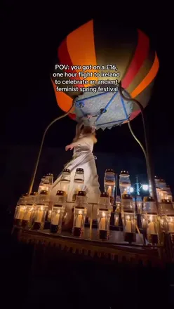 Celebrating St Brigid's Day in Dublin with festive decorations and Irish traditions for Imbolc on February 1.