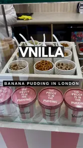 A vlog-style review of a banana pudding stall in London, where the creator evaluates the dessert while expressing disappointment with the customer service received.