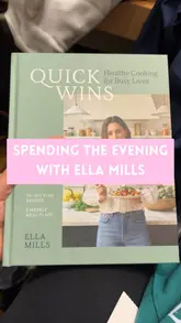 The video follows a creator's evening in Bath, starting with a book launch event for Ella Mills at a bookstore, followed by a dinner at Banana Tree restaurant. It features shots of the event, the book, and the meal.