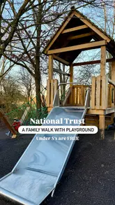 A short, handheld vlog showcasing a family day out at Hanbury Hall, a National Trust property. The video follows a child exploring the grounds, playing on the playground, and enjoying a hot chocolate, providing a clear sense of the family-friendly atmosphere.
