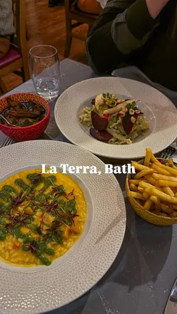 Vegan Italian dishes and seasonal menu highlights at La Terra in Bath, featuring unique flavors and delightful presentations.