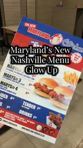 A short promotional video for Maryland Chicken in Leicester, showcasing their new Nashville-style menu. The video features close-up shots of chicken sandwiches, sliders, tenders, and fries, highlighting the textures and sauces.