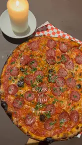 A montage video showcasing the atmosphere and food at Brown's of Leith, featuring Civerinos pizza. The video highlights the waterside location, the interior dining space, and the food preparation.