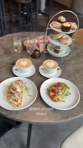 A short vlog showcasing a visit to Nesso in Leeds, highlighting their unique Italian-style brunch and afternoon tea experience, including coffee, pastries, and savory brunch dishes.