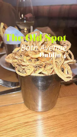 Dinner at The Old Spot Dublin featuring cocktails, starters, and mains with a cozy ambiance on Bath Avenue.