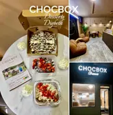 White chocolate cookie dough, brownie slab & Kinder Surprise waffle from Chocbox Desserts, Digbeth, Birmingham.