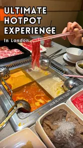 Haidilao Hot Pot in London with bubbling broths, platters of premium meat, fresh seafood, and hand-pulled noodles.