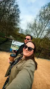 A vlog-style video showcasing a visit to Clophill Lakes Nature Reserve in Bedfordshire, highlighting the walking trails, the scenic lake, and the on-site cafe serving coffee.