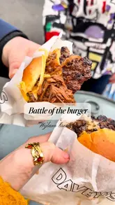 A fast-paced review of the 'Battle of the Burger' event at Wylam Brewery, featuring a wide selection of unique burgers from various vendors. The creator samples multiple items, providing quick commentary on each, which effectively highlights the variety and quality of the food available at the festival.