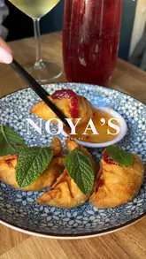 Crispy pork dumplings, Noya's chicken curry, and beef brisket in spicy broth at Noya's Kitchen, Bath.