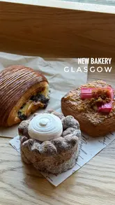 A short, polished video showcasing the interior and pastry selection of Maple Leaf Bakery in Glasgow. The video features close-up shots of various pastries, the display counter, and the seating area, set to music with minimal text overlay.