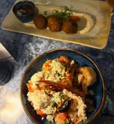 To provide the best SEO alt text, I would need to see the image! However, based on your caption, it sounds like a **photo collage** or a **carousel** featuring various meals. 

Here are a few options depending on what the image shows:

**Option 1: If it’s a collage of multiple dishes**
> "Collage of diverse dishes from Liverpool restaurants including Greek food, açai bowls, and roast dinners." (98 characters)

**Option 2: If it’s a lifestyle/foodie flat lay**
> "Selection of aesthetic brunch and dinner plates from popular Liverpool eateries and cafes." (90 characters)

**Option 3: If it’s a specific "best of" summary image**
> "Foodie highlights featuring Greek cuisine, matcha, açai bowls, and roast dinners from top Liverpool restaurants." (111 characters)

**SEO Tip:** Always include the city/location (like "Liverpool restaurants") in your alt text, as people often search for food spots by area!