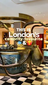 A promotional video for The Seashell of Lisson Grove, highlighting its status as a celebrity-frequented seafood restaurant in London. The video features close-ups of various dishes including fish and chips, grilled seabass, oysters, and calamari, alongside shots of the restaurant's interior and a collage of famous past diners.