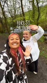 Here are a few options for your SEO alt text, keeping it descriptive and within the limit:

*   **Option 1 (Descriptive):** Two women sitting on a wooden sauna deck in a forest at Lochwinnoch during a relaxing yoga and wellness retreat.
*   **Option 2 (Action-focused):** Friends enjoying a forest bathing and outdoor sauna experience by the trees near Glasgow for a wellness day.
*   **Option 3 (Concise):** Women relaxing on a wooden deck next to a sauna surrounded by a lush forest for a nature wellness retreat.

**SEO Tip:** I included "forest," "sauna," and the location "Glasgow/Lochwinnoch" as these are the strongest keywords for searchability.