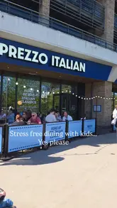 A promotional video showcasing the Prezzo Kids Club subscription, where a parent demonstrates the value of the offer by showing their child eating a meal and highlighting the menu details.