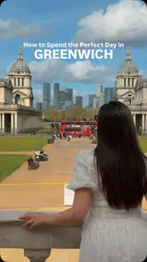 Here are a few options for your alt text, depending on the specific focus of the image:

**Option 1 (Descriptive & SEO-focused):**
"Tourist taking photos of the panoramic view of the London skyline from Greenwich Park viewpoint."

**Option 2 (Action-oriented):**
"A visitor enjoying the spectacular riverside view over London and the Thames from Greenwich Park."

**Option 3 (Broad appeal):**
"Beautiful scenic view of the Royal Observatory and London skyline from Greenwich Park on a sunny day."

**SEO Tip:** If the image includes a specific person or landmark, make sure to mention it by name to help with image search rankings.