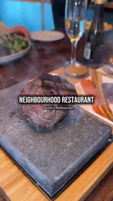 Here are a few options for your alt text, keeping it under 125 characters:

**Option 1 (Descriptive & SEO focused):**
Steak on the stone sizzling on a hot rock served at Scott's Restaurant in Dublin.

**Option 2 (Action-oriented):**
A delicious, premium steak being cooked on a hot stone at Scott's Restaurant Dublin.

**Option 3 (Concise):**
Sizzling steak on a stone served at Scott's Restaurant, a top-rated Dublin steakhouse. 

**SEO Tip:** Including the location ("Dublin") and the specific dish ("Steak on the stone") is great for local SEO and image search visibility.