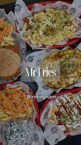 Here are a few options for your SEO alt text, keeping under the 125-character limit:

**Option 1 (Descriptive & Keyword rich):**
Loaded fries and burgers from Mr Fries in Birmingham, featuring brisket lasagne fries, mac and cheese, and smash burgers.

**Option 2 (Action-oriented):**
A delicious spread of loaded fries and gourmet burgers served at Mr Fries restaurant in Birmingham city center.

**Option 3 (Concise):**
Top-rated loaded fries and juicy smash burgers at Mr Fries, Birmingham.

**SEO Tip:** I included "Mr Fries" and "Birmingham" in all of them, as those are your primary local SEO keywords. Option 1 is generally best for search engines as it lists the specific menu items mentioned in your caption.