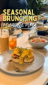A brunch review of Argyle Place in Edinburgh, showcasing their seasonal menu, coffee, and minimalist interior.